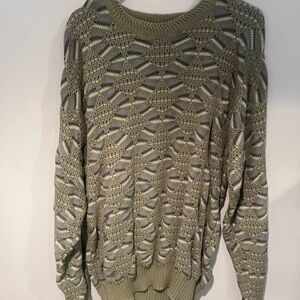 Men's Textured Knit Cardigan in Sage